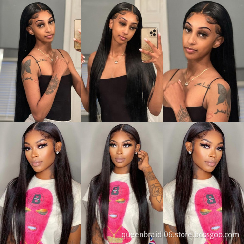 Lace Front Wigs Human Hair Straight Lace Closure Wigs Density Brazilian Virgin Human Hair Wigs Pre Plucked With Baby Hair